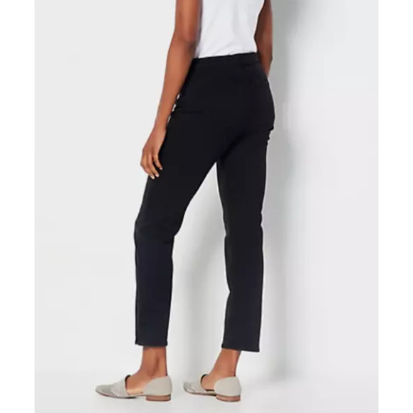 NYDJ Women's Jeans Black Size 4 NEW curves 360 black ankle slim straight jeans - Picture 2 of 2